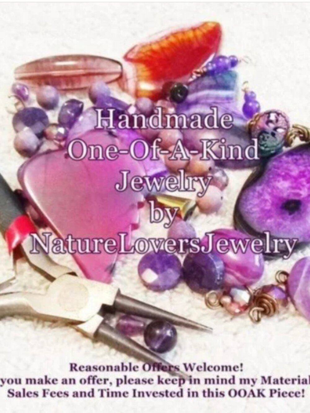 Purple Sea Sediment Jasper + Agate Bracelet - Slim-Line Boho Chic Gypsy Bracelet - Picture 9 of 9